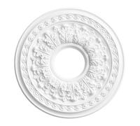 Jugutyeg Medallón de Techo para Lámparas Colgantes Cubierta Ornamental de PU Base Estética de Candelabros Soporte Decorativo para Ventilador de Techo Apto, Diámetro 34 cm