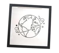 Jugutyeg Ticket Shadow Box Caja Archivo de Aventura Marco con Ventana Clara Y Apertura en Madera para Recuerdos Y s Adecuado para Regalar Decora, 20cmx20cmx4.5cm