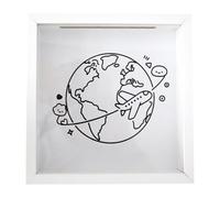 Jugutyeg Ticket Shadow Box Caja de Archivo de Marco Exhibidor de Madera Ranura para Tickets Adecuado para Bodas Fiestas en Casa, 29 Cm X 29 Cm X 4.5