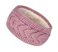 JuHongLeMin Diademas de punto para mujer, calentador de orejas de invierno, forro de terciopelo, resistente al viento y térmico para clima frío (gris morado)