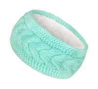 JuHongLeMin Diademas de punto para mujer, calentador de orejas de invierno, forro de terciopelo, resistente al viento y térmicas, para clima frío (verde claro)