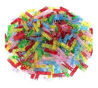 JUHONNZ Pinzas Fotos Pequeñas,100 PCS Mini Clavijas ColoresPequeñas Pinzas para Fotos Mini Pinzas de Ropa Plastico para Arte Artesanía Bricolaje Fiesta Decoración Boda 3 * 25mm
