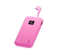 Juice Banco de energía ecológico Integrado, Cargador portátil de 5000 mAh con Cable Integrado y Pantalla Digital, Salida USB-C, Banco de energía para iPhone 15 16 Pro MAX, Samsung, Xiaomi, iPad, dji