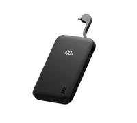 Juice Banco de energía ecológico Integrado, Cargador portátil de 5000 mAh con Cable Integrado y Pantalla Digital, Salida USB-C, Banco de energía para iPhone 15 16 Pro MAX, Samsung, Xiaomi, Android