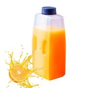Juice Bottle - Refrigerator Beverage Container, Leak Proof Dispenser Jug, Portable Large Capacity Hydration Storage Tool | Multifunctional Iced Tea Water Coffee Milk Hiking Picnic Gathering Cycling
