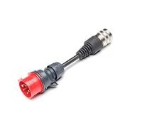 Juice Connector, Adaptador Rojo CEE16 para Cargador Coche Electrico, Enchufe Portatil para Cable de Carga Coche Electrico, Compatible con el Juice Booster 2 y el Juice Booster 3 Air Wallbox