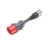 Juice Connector, Adaptador Rojo CEE32 para Cargador Coche Electrico, Enchufe Portatil para Cable de Carga Coche Electrico, Compatible con el Juice Booster 2 y el Juice Booster 3 Air Wallbox