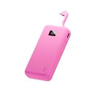 Juice Eco Integrated MAX Power Bank 20000mAh - Cargador portátil con Cable USB-C Integrado, Salida rápida de 20 W, Pantalla Digital, Banco de energía para iPhone 15 16, Samsung, Android, GoPro, iPad