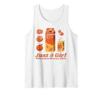 Juice Lover Just A Girl Who Loves Korean Orange Juice Camiseta sin Mangas
