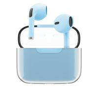 Juice Pick 'N' Mix - Auriculares inalámbricos Bluetooth con Funda de Carga inalámbrica y Cable USB C. Auriculares con Control táctil con Alcance Bluetooth de 10 m y 20 Horas de reproducción (Azul)