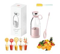 Juicengo Portable Blender, Portable Blender for Shakes and Smoothies 11.8 Oz, Magnetic USB Fast Charging Mini Mixer Bottlewith Stainless Steel Blades, for Shakes and Smoothies (Pink)