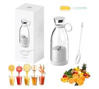 Juicengo Portable Blender, Portable Blender for Shakes and Smoothies 11.8 Oz, Magnetic USB Fast Charging Mini Mixer Bottlewith Stainless Steel Blades, for Shakes and Smoothies (White)