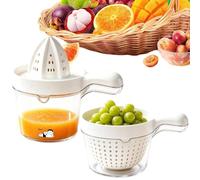 Juicer manual portátil - Utensilio de cocina ergonómico con mango | Fruit Press Juicer Vegetable Container Bowl Home Countertop Cafe Restaurant Picnic Camping