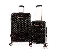 Juicy Couture Arwen - Maleta giratoria para Mujer, Color Negro/Oro Rosa, Juego de 2 Piezas, Negro/Oro Rosa, 2pc Set, Arwen - Juego de Equipaje Giratorio de 2 Piezas