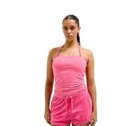 Juicy Couture Babey Bandeau Figubetontes T Shirt Top Oberteil mit Applikationen Versch. Farben Camisa Cami, Rosa Intenso, S Mujeres