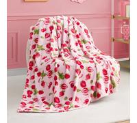 Juicy Couture Berry Happy - Manta de Felpa de 50 x 70 Pulgadas, Color Rosa, Mantas Decorativas para sofás, Mantas para sillas y Camas