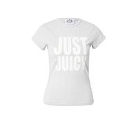 Juicy Couture Camiseta 'JUST JUICY HILTON' gris moteado / blanco L gris moteado / blanco