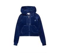 Juicy Couture Classic Velour Hoodie with Juicy Logo Sudadera con Capucha, Blue Depths, M (Pack de 14) para Mujer