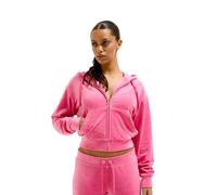 Juicy Couture Classic Velour Hoodie with Juicy Logo Sudadera con Capucha, Rosa Intenso, M (Pack de 10) para Mujer