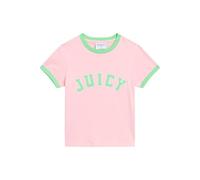 Juicy Couture Collegiate Figubetontes T Shirt Top Oberteil mit Applikationen Versch. Farben Camiseta, Juicy Pink, XS Mujeres