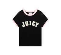 Juicy Couture Collegiate Figubetontes T Shirt Top Oberteil mit Applikationen Versch. Farben Camiseta, Negro, S Mujeres