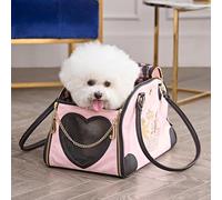Juicy Couture Give Me Treats - Elegante Bolsa de Viaje Rosa para Perros y Gatos pequeños