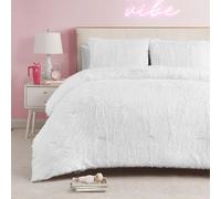 Juicy Couture Juego de edredón de Pelo sintético lanudo tamaño King, Suave y Acogedor, Juego de edredón y Funda de Almohada Lavable a máquina de 3 Piezas