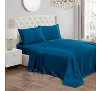 Juicy Couture Juego de sábanas de satén de tamaño Individual XL, Juego de sábanas de satén Sedoso de Bolsillo Profundo con 1 sábana Bajera, 1 sábana encimera, 1 Funda de Almohada, Resistente a Las