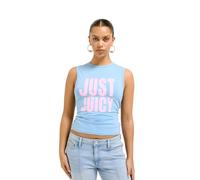 Juicy Couture Just Juicy Tank Figubetontes Print T Shirt Top Oberteil Versch. Farben Camisa Cami, Azul Atardecer, S Mujeres