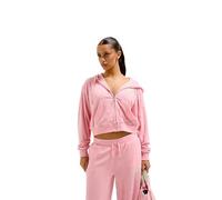 Juicy Couture Nala Twl Hoodie Kapuzensweatjacke, Terry Sweatjacke mit Kapuze und Reißverschluss in Verschiedenen Farben Sudadera con Capucha, Juicy Pink, XS para Mujer