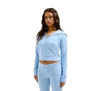 Juicy Couture Oola Hoodie Kapuzensweatjacke, Jersey Sweatjacke mit Kapuze und Reißverschluss in Verschiedenen Farben Sudadera con Capucha, Azul (Powder Blue), S para Mujer