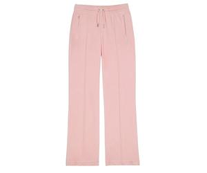 Juicy Couture Pantalones de Terciopelo con Marca de Diamantes, Almendro En Flor, L
