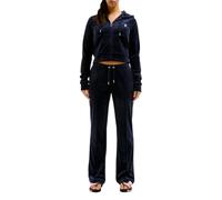 Juicy Couture Pantalones de Terciopelo con Marca de Diamantes, Azul Oscuro, L