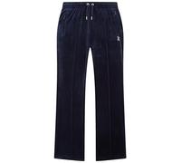 Juicy Couture Pantalones de Terciopelo con Marca de Diamantes, Azul Oscuro, L