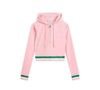 Juicy Couture Stripe Hoodie Sudadera con Capucha, Juicy Pink, XXL para Mujer
