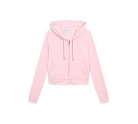 Juicy Couture Sudadera clásica de Terciopelo con Capucha para Mujer con Logotipo Juicy (Paquete de 1), Flor de almendras, M