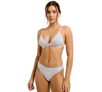 Juicy Couture Sujetador Triangular para Mujer Sport-BH Ohne Bügel Mit Verstellbaren Trägern Aus Baumwolle Für Sport Freizeit U. Fitness in Versch. Sujetador Farben, Plata Marga, L