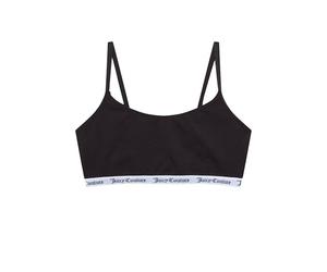 Juicy Couture Sujetador Triangular para Mujer Sport-BH Ohne Bügel Mit Verstellbaren Trägern Aus Baumwolle Für Sport Freizeit U. Fitness in Versch. Sujetador Farben, Negro, XL