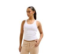 Juicy Couture Thin Strap Racer Vest-Figurbetonte Sportliche Weste mit Applikationen in Versch. Farben Chaleco de Moda, Blanco, L Mujeres