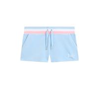 Juicy Couture Velour Stripe Shorts Pantalones Cortos Informales, Azul (Powder Blue), S para Mujer