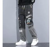 Juig Nueva Ropa de Calle, Pantalones Cargo de Hip Hop, Pantalones Vaqueros para Hombre, Pantalones Casuales, Pantalones Harun elásticos, Pantalones para Correr en otoño y Primavera, Ropa para Hombres