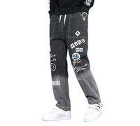 Juig Nueva Ropa de Calle, Pantalones Cargo de Hip Hop, Pantalones Vaqueros para Hombre, Pantalones Casuales, Pantalones Harun elásticos, Pantalones para Correr en otoño y Primavera, Ropa para Hombres