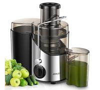 Juilist Licuadora para Verduras y Frutas, Canal de Alimentación de 65 mm, 3 Posiciones, con Cepillo de Limpieza, Fácil de Limpiar, Sin BPA