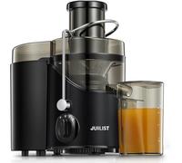 Juilist Licuadoras Para Verduras y Frutas, Extractor de Zumos y Verduras, Orificio de llenado de 65 mm, 3 Posiciones, con Cepillo de Limpieza, Fácil de Limpiar, Negro