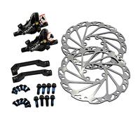 JUIN TECH M1 Hydraulic MTB E-Bike Disc Brake Set 160mm with Rotor, Front and Rear, Black, JT1948