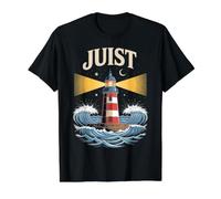 Juist Anchor Travel Alemania Playa Vibes Camiseta gráfica económica, Hombre, Negro, L