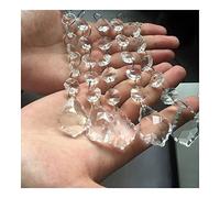 JUIYU Atrapasueños de jardín, 10 unidades, cadena de cristal hecha a mano, lámpara de cristal de arce, colgante de prisma, cortina de cuentas, decoración de boda, 16 cm, collares colgantes hechos a