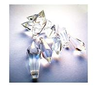 JUIYU Colgantes de prismas de Cristal de araña 25 Colgantes de araña de prismas de carámbano de Cristal Transparente de 38 mm.