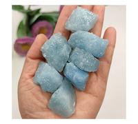JUIYU Piedra de Cristal 100g a Granel Aguamarina Natural Piedra Cristal Cuarzo Roca Mineral espécimen decoración de Piedras Preciosas en Bruto Regalos (Size : 100g Bulk (5-8pcs))