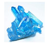 JUIYU Piedra de Cristal Cristales de Flores de Piedras Preciosas de racimo de Cristal Azul Natural de Cuarzo Regalos (Size : 110-120g)